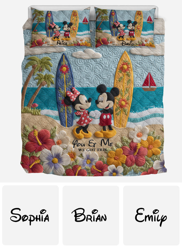 You & Me We Got This - Personalized Mouse Quilt Set