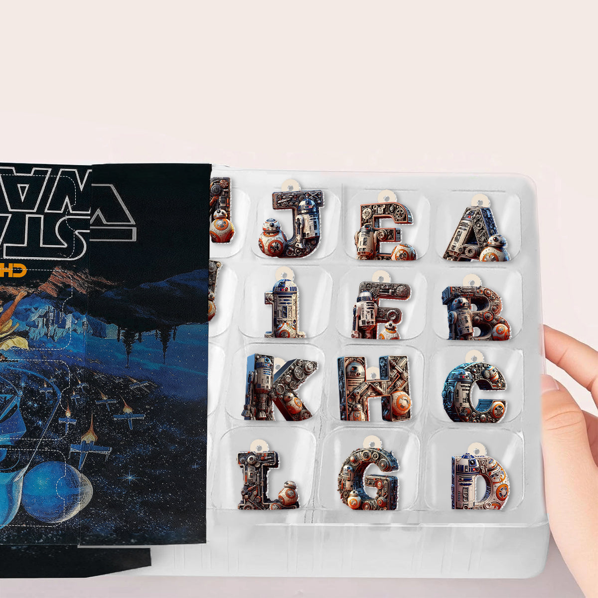 Outer Space Alphabet - Personalized The Force Advent Calendar With Ornaments