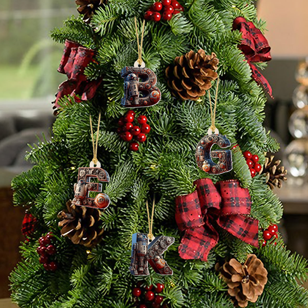 Outer Space Alphabet - Personalized The Force Advent Calendar With Ornaments