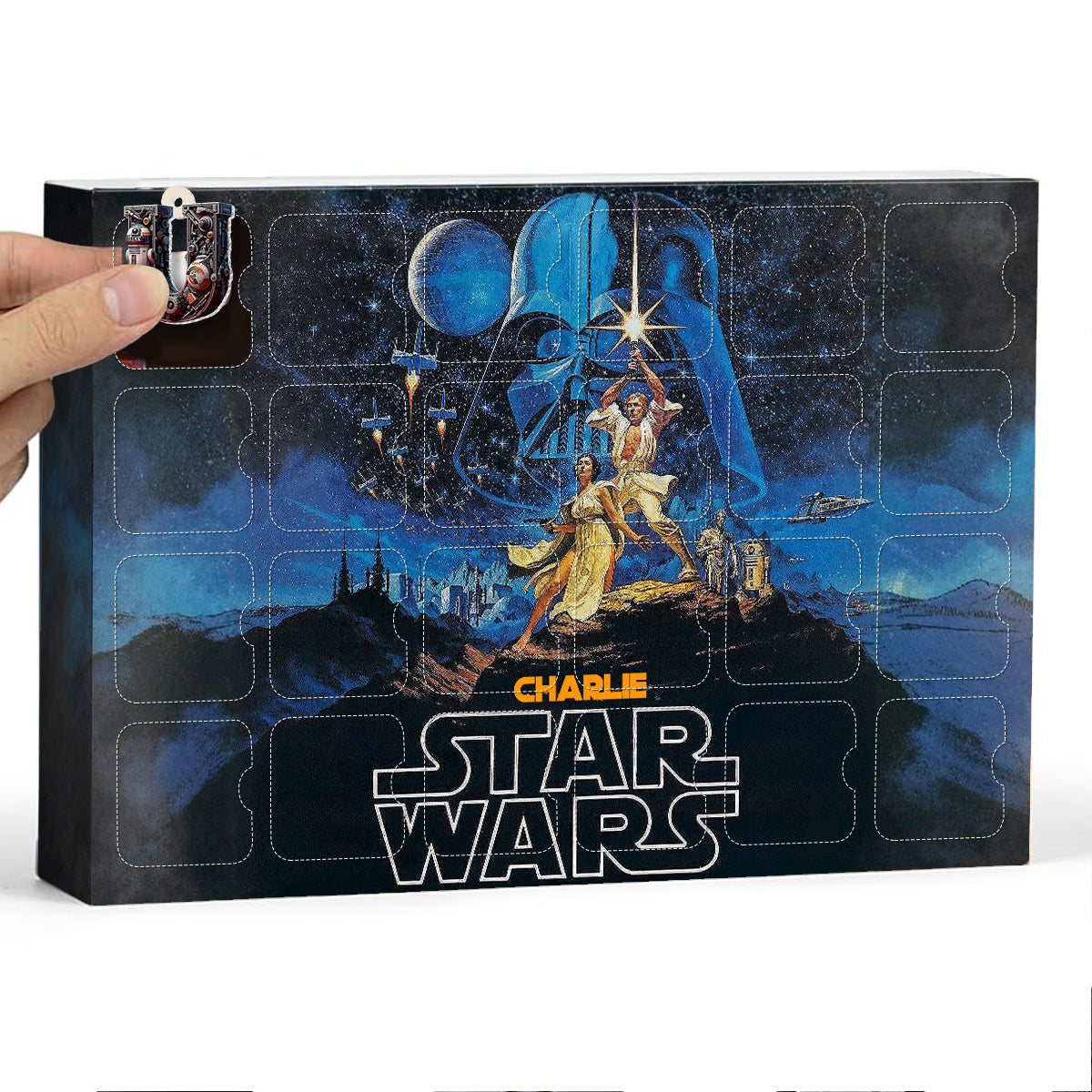Outer Space Alphabet - Personalized The Force Advent Calendar With Ornaments
