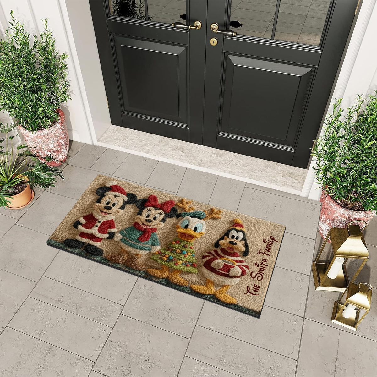 Magical Christmas - Personalized Mouse Non-Slip Tufted Rug