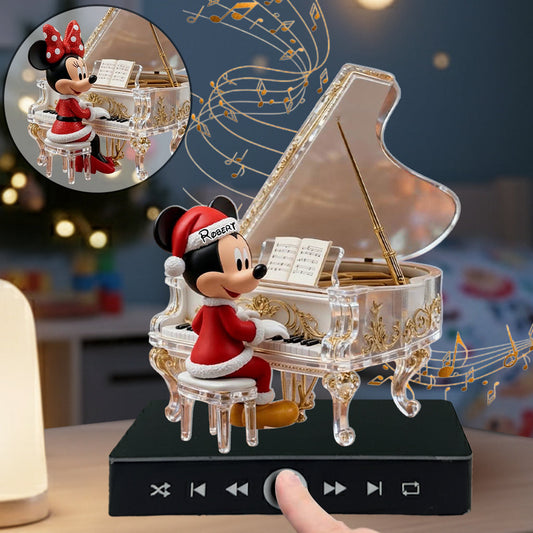 Piano Playing - Personalized Mouse Music Ornament