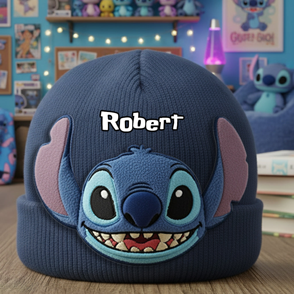 Ohana Means Family - Personalized Ohana Beanie Hat With Patches