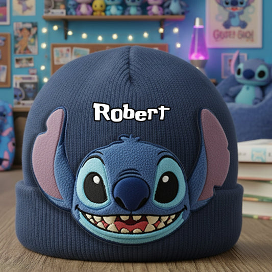 Ohana Means Family - Personalized Ohana Beanie Hat With Patches