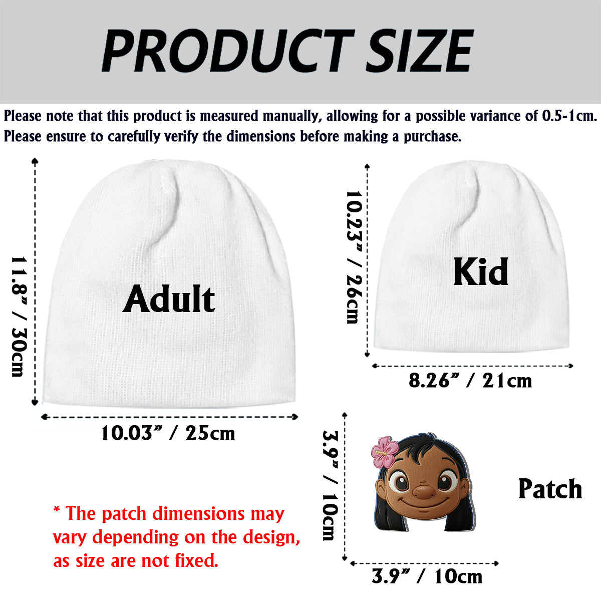 Ohana Means Family - Personalized Ohana Beanie Hat With Patches