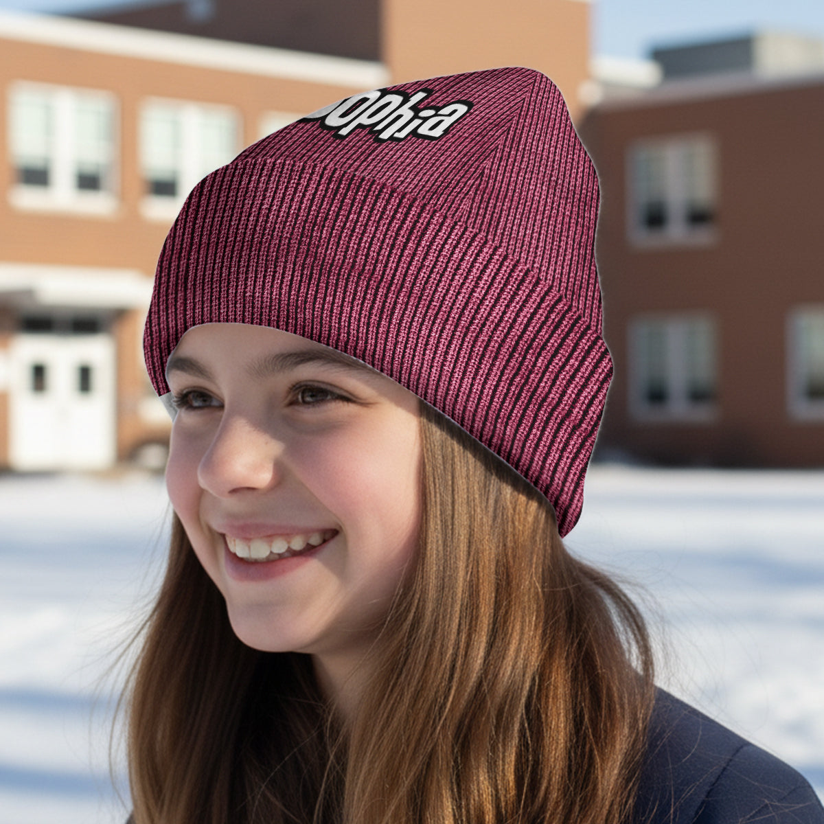 Ohana Means Family - Personalized Ohana Beanie Hat With Patches