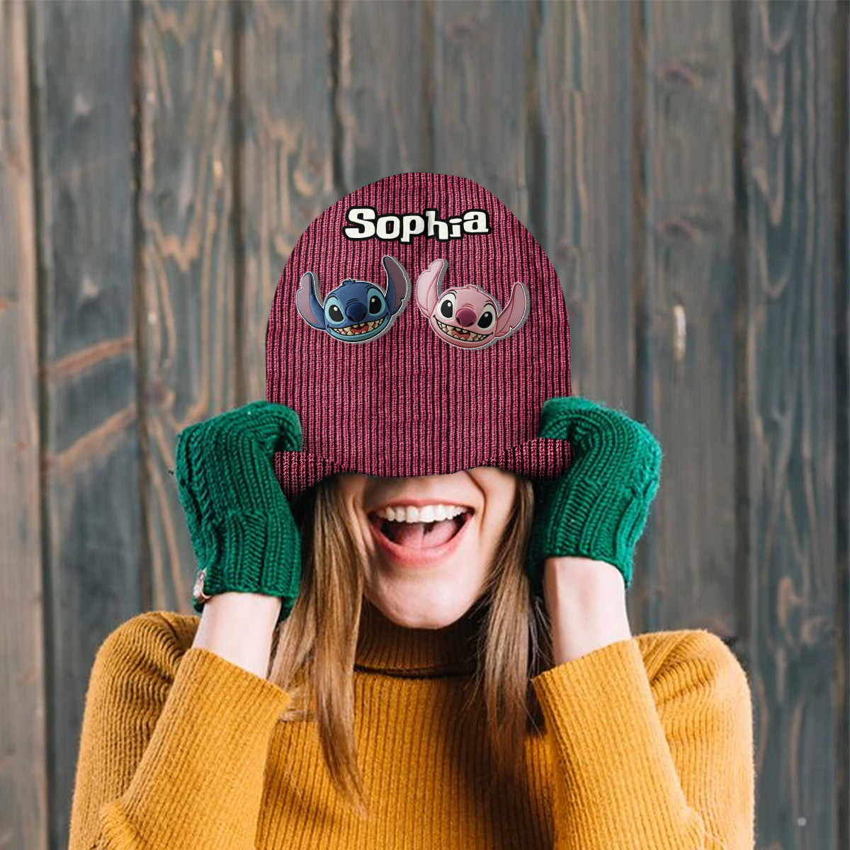 Ohana Means Family - Personalized Ohana Beanie Hat With Patches