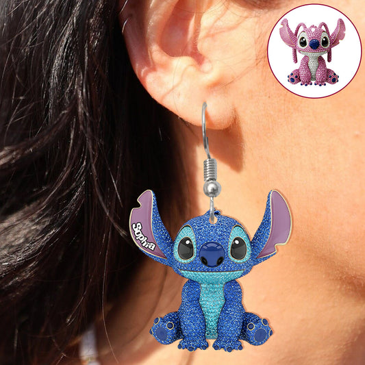 Summer Ohana - Personalized Ohana Transparent Earrings