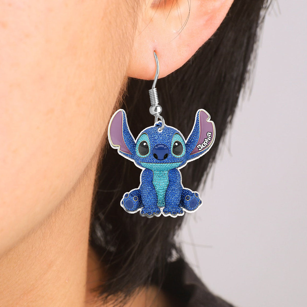 Summer Ohana - Personalized Ohana Transparent Earrings