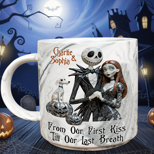 From Our First Kiss - Personalized Nightmare Marble Mug