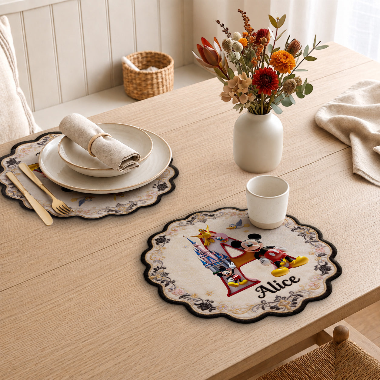 Magic Family - Personalized Mouse Custom Shape Placemat