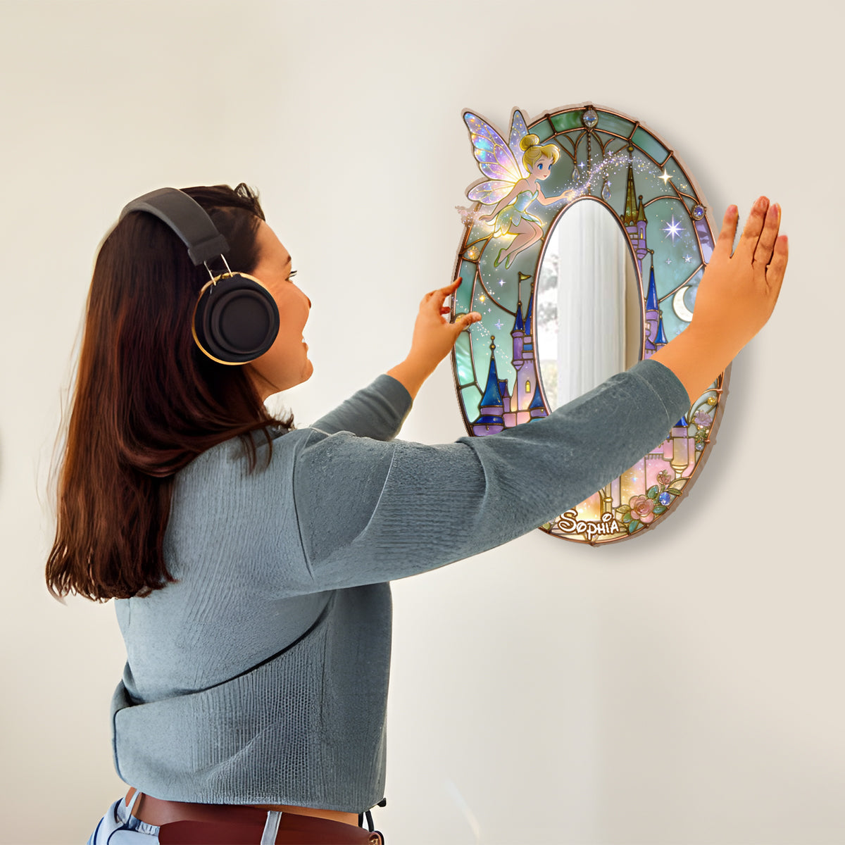 Magical Castle - Personalized Flying Fairy Wall Hanging Mirror