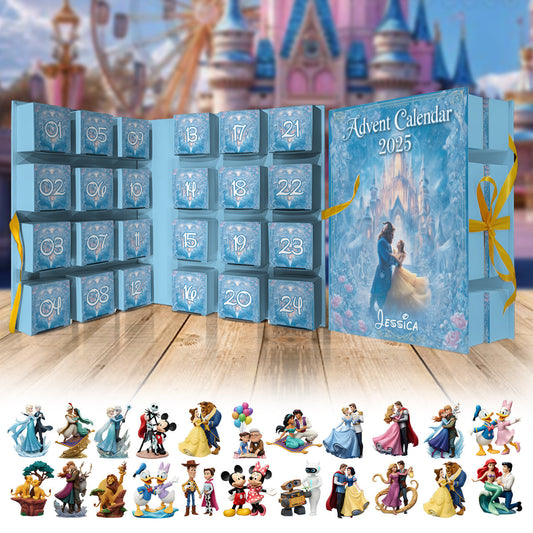 Magical Couple - Personalized Mouse Folded Advent Calendar With Ornaments