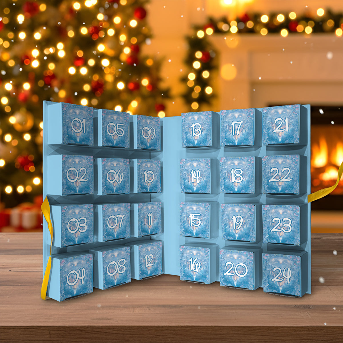 Magical Couple - Personalized Mouse Folded Advent Calendar With Ornaments