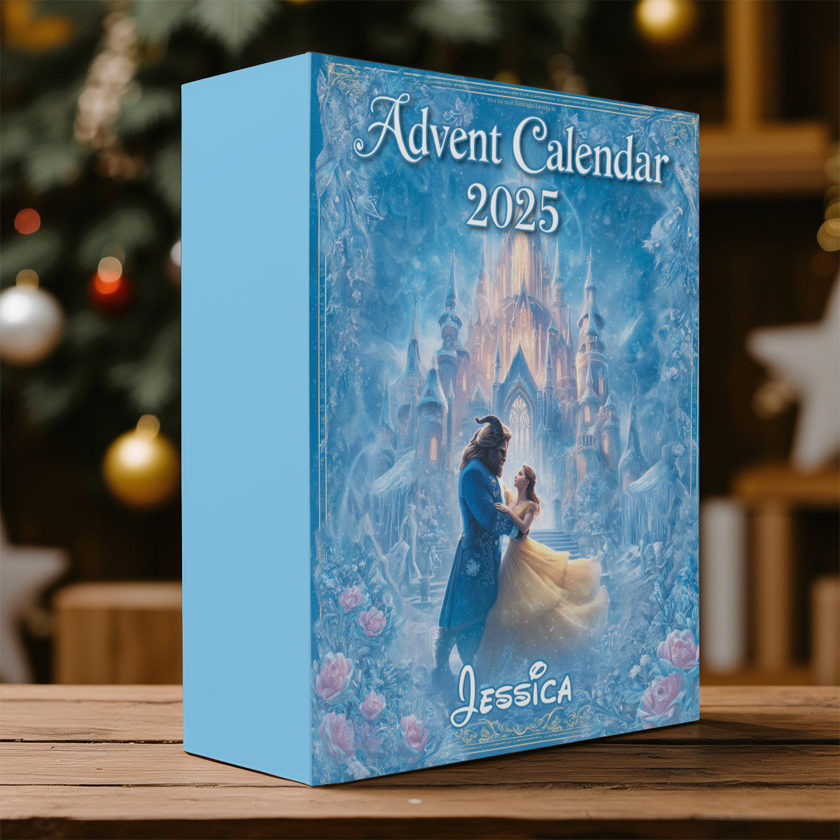 Magical Couple - Personalized Mouse Folded Advent Calendar With Ornaments