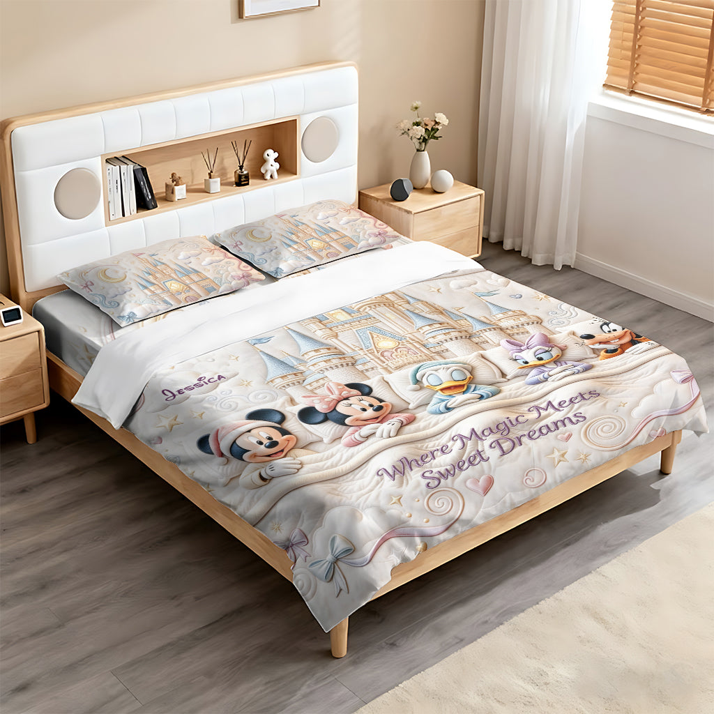 Where Magic Meets Sweet Dreams - Personalized Mouse Bedding Set
