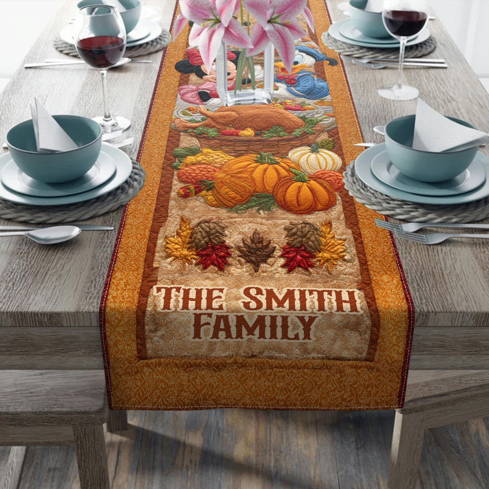 Happy Thanksgiving - Personalized Mouse Table Runner