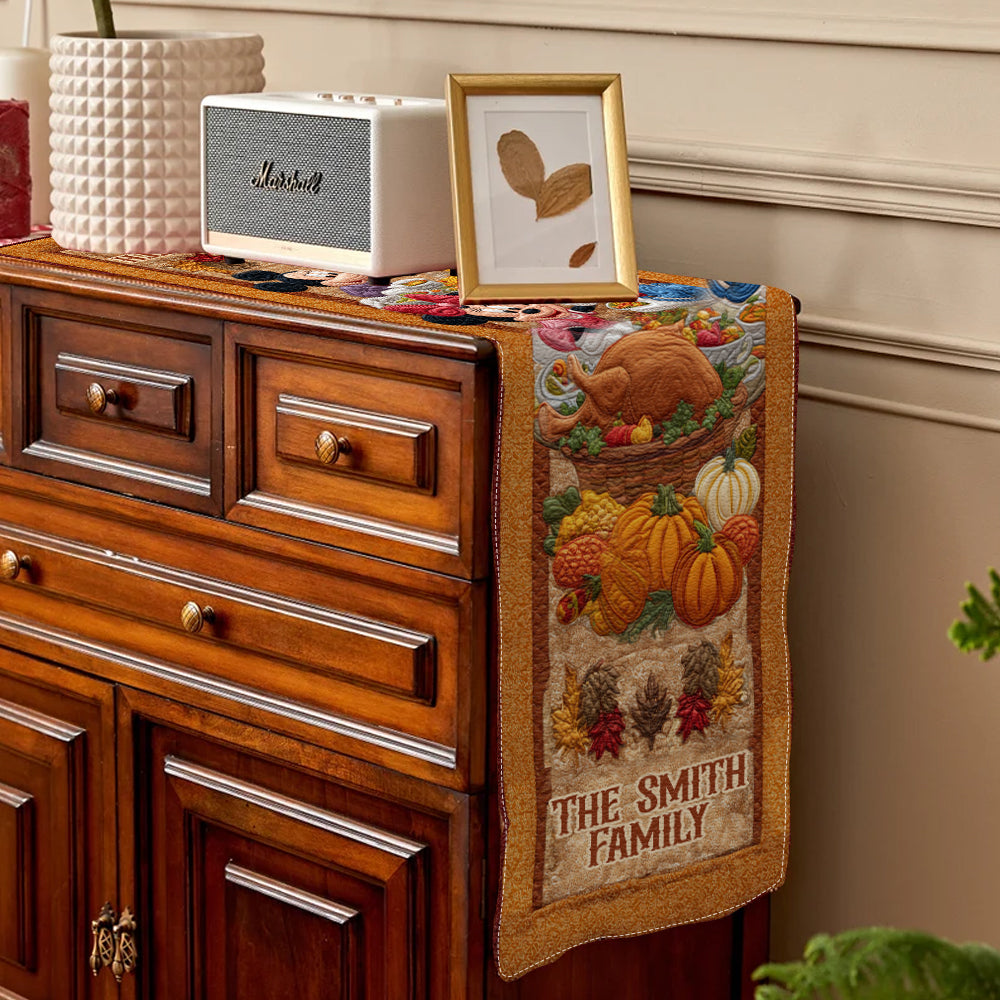 Happy Thanksgiving - Personalized Mouse Table Runner