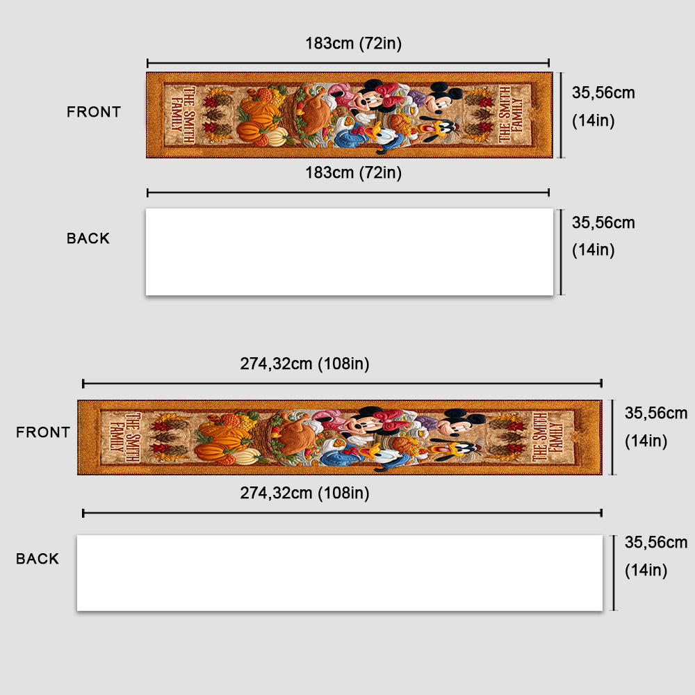 Happy Thanksgiving - Personalized Mouse Table Runner