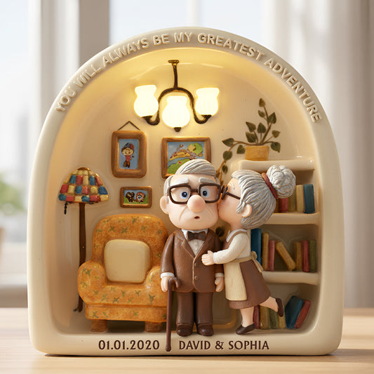 You Are My Greatest Adventure - Personalized Couple Custom Shaped Acrylic Plaque