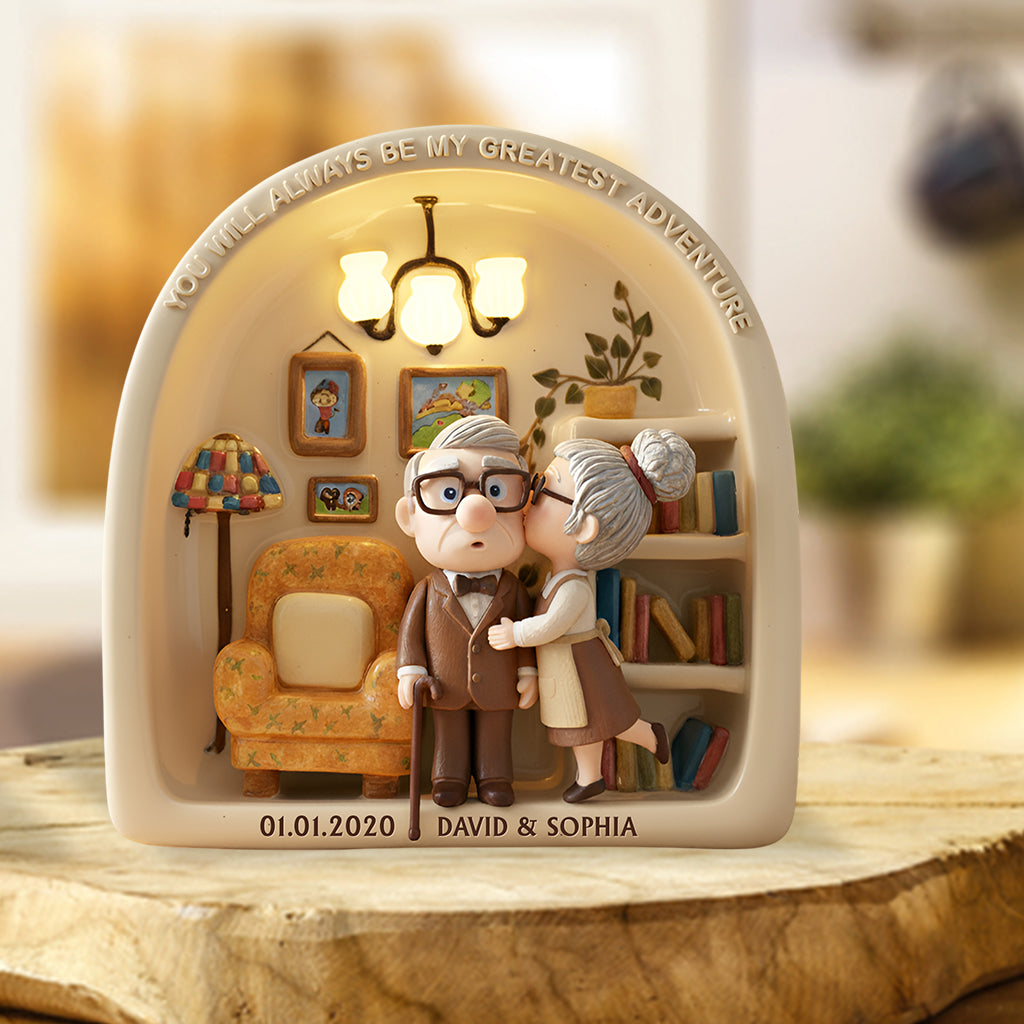 You Are My Greatest Adventure - Personalized Couple Custom Shaped Acrylic Plaque