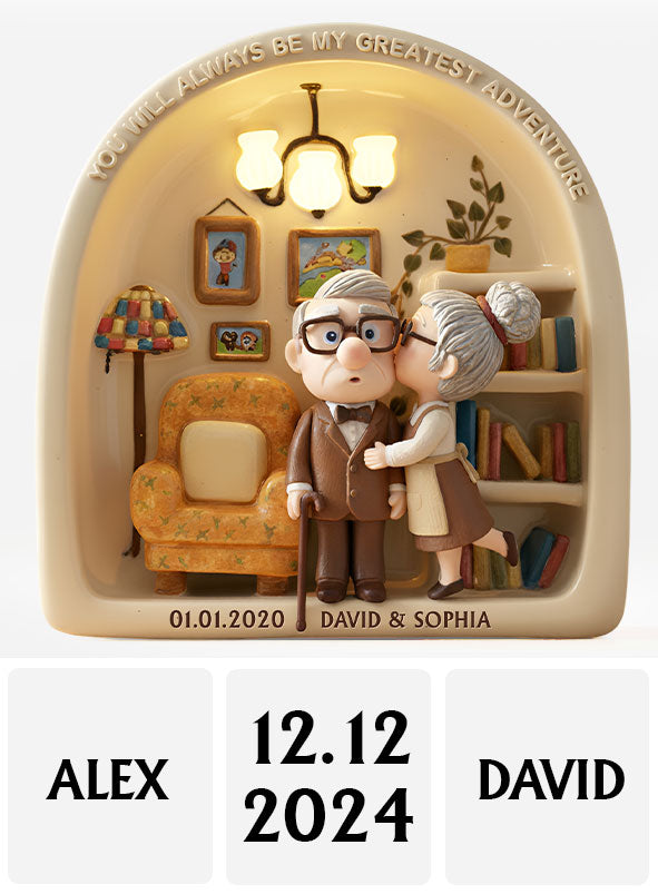 You Are My Greatest Adventure - Personalized Couple Custom Shaped Acrylic Plaque