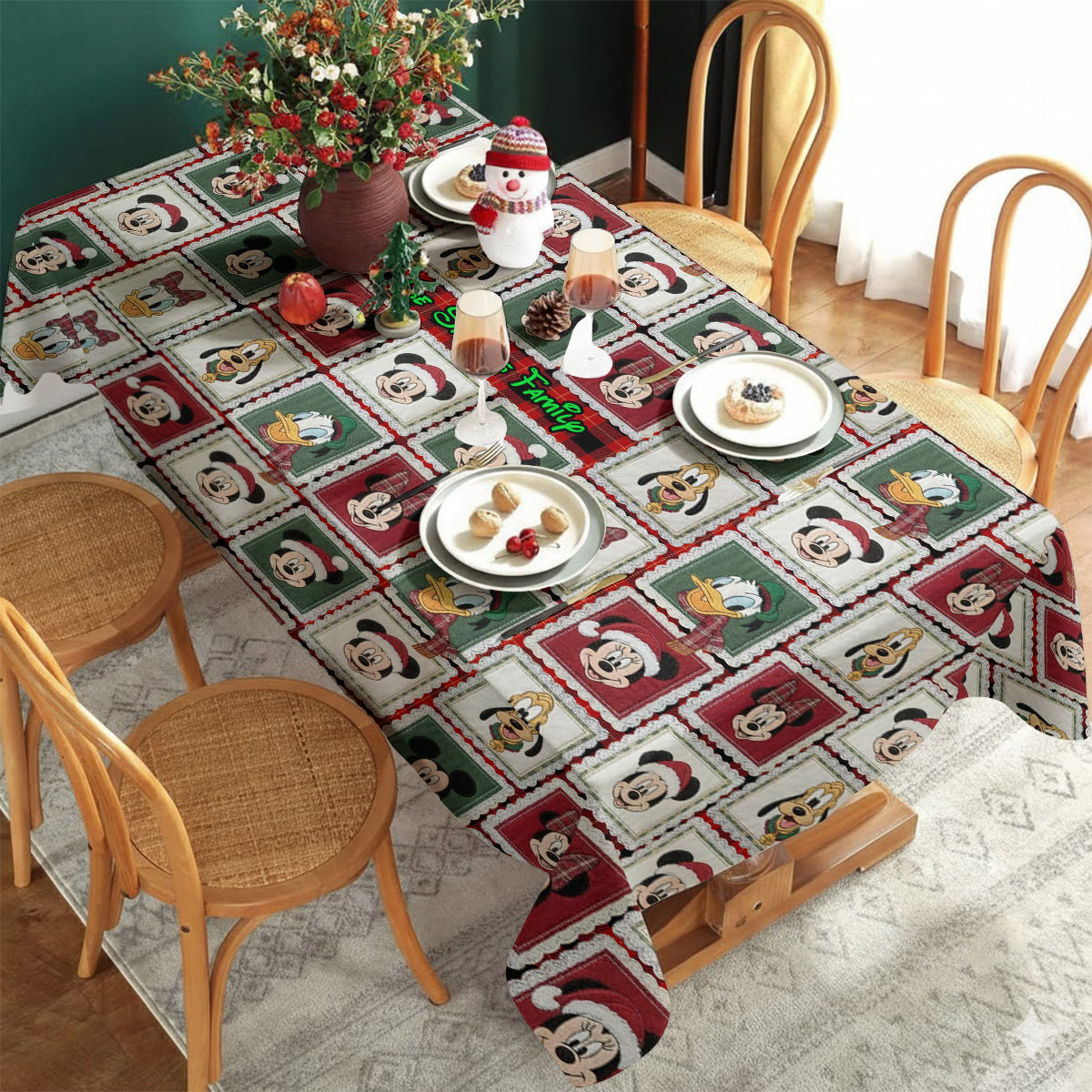 Merry Christmas - Personalized Mouse Table Cloth Cover