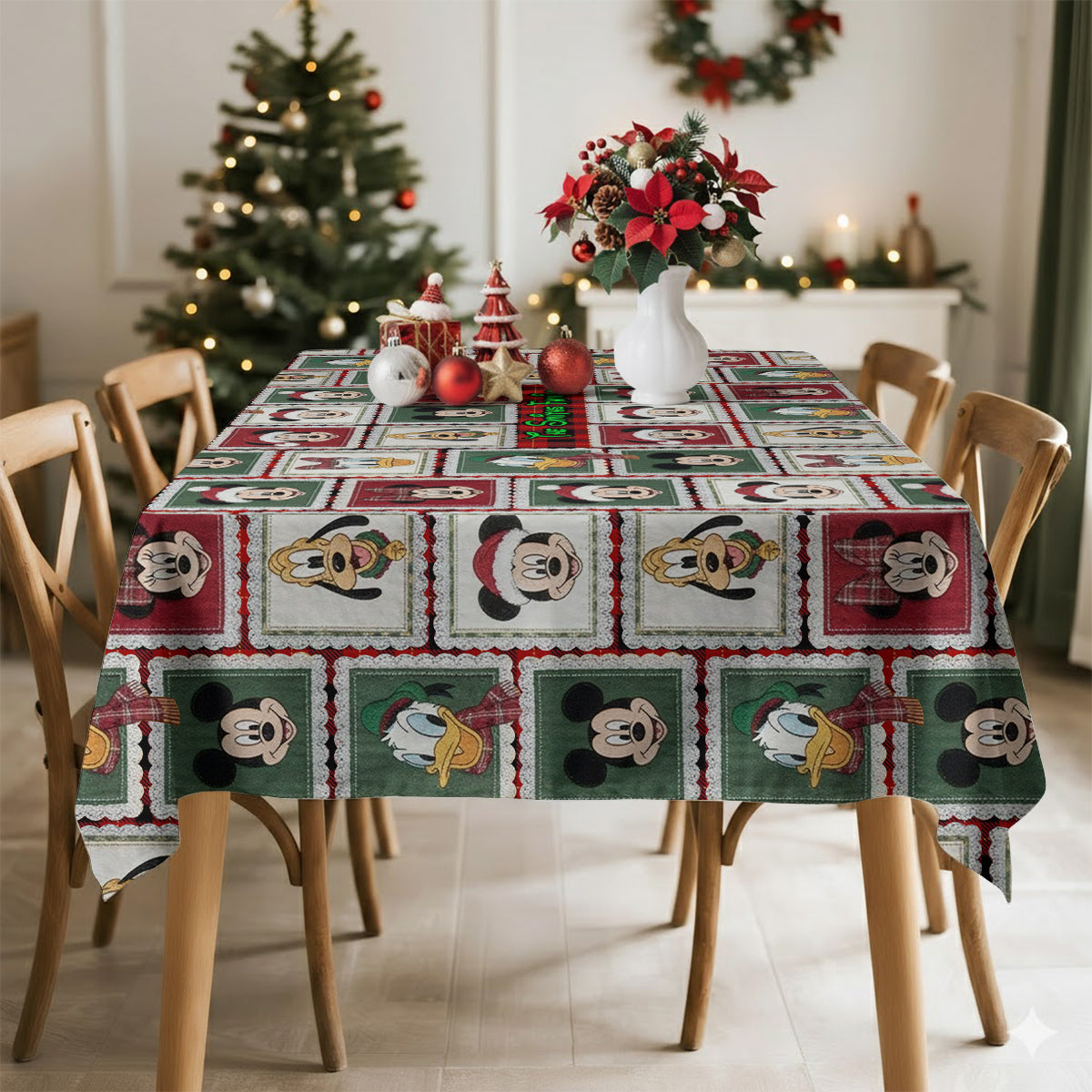 Merry Christmas - Personalized Mouse Table Cloth Cover