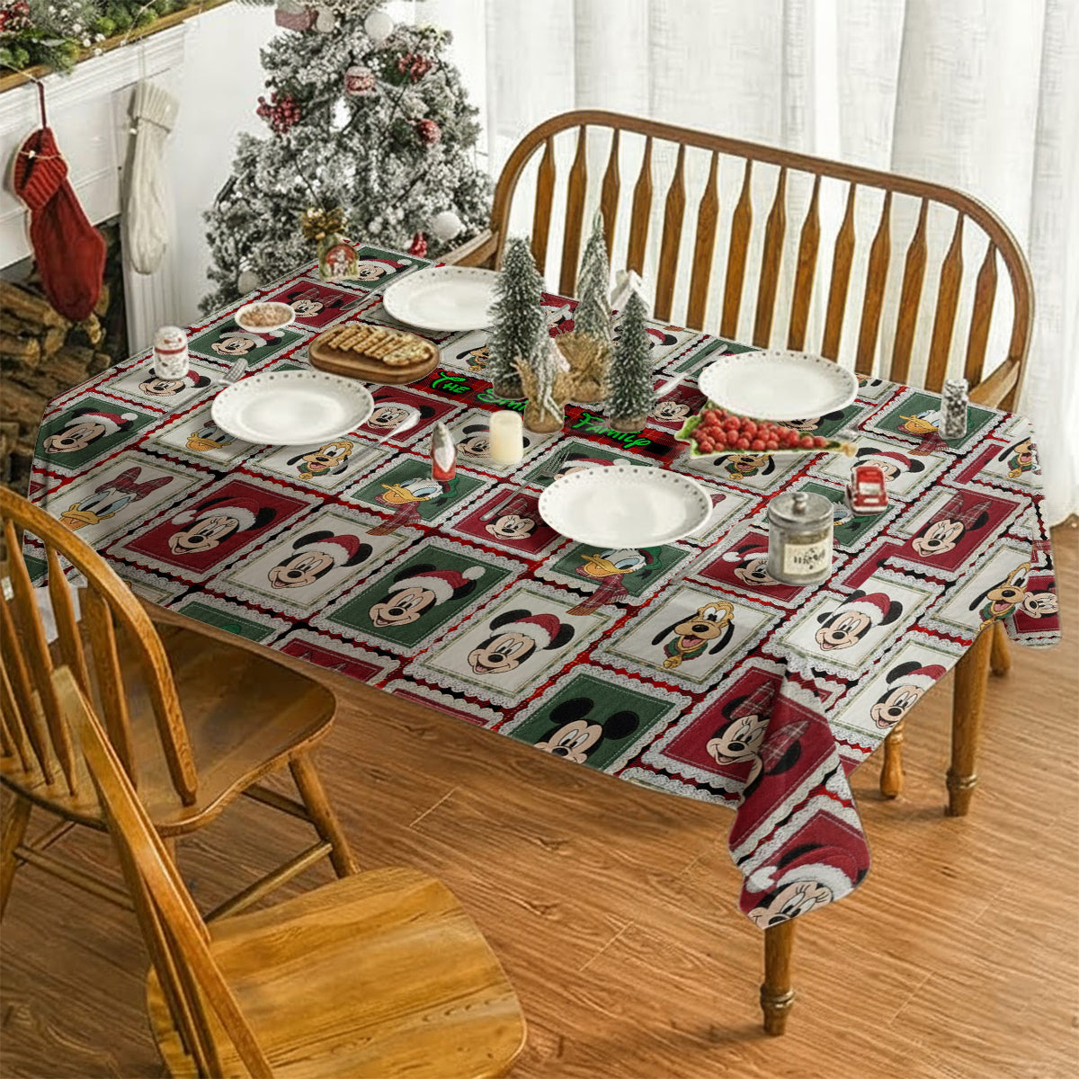 Merry Christmas - Personalized Mouse Table Cloth Cover