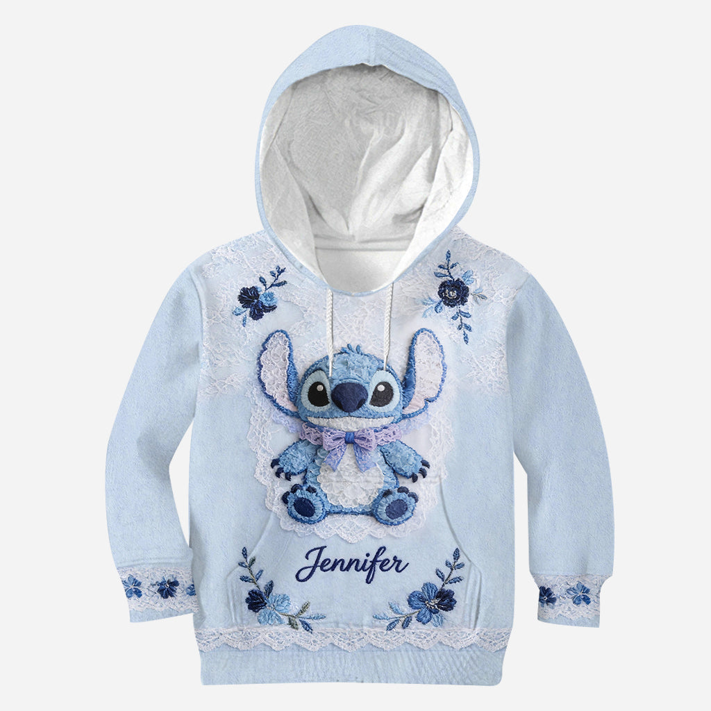 Blue Alien - Personalized Ohana Hoodie and Leggings