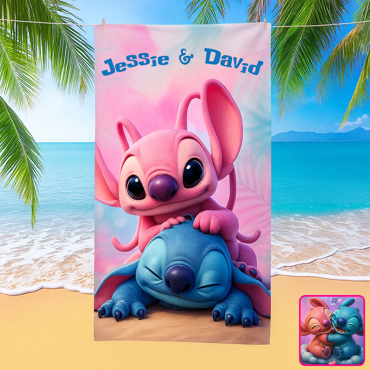 Cute Ohana - Personalized Ohana Quick-dry Beach Towel/ Bath Towel