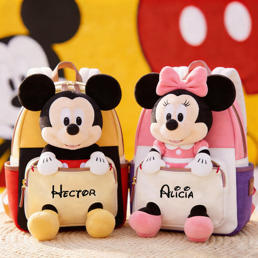 Always Have Your Back - Personalized Mouse Changeable Leather Patch Backpack