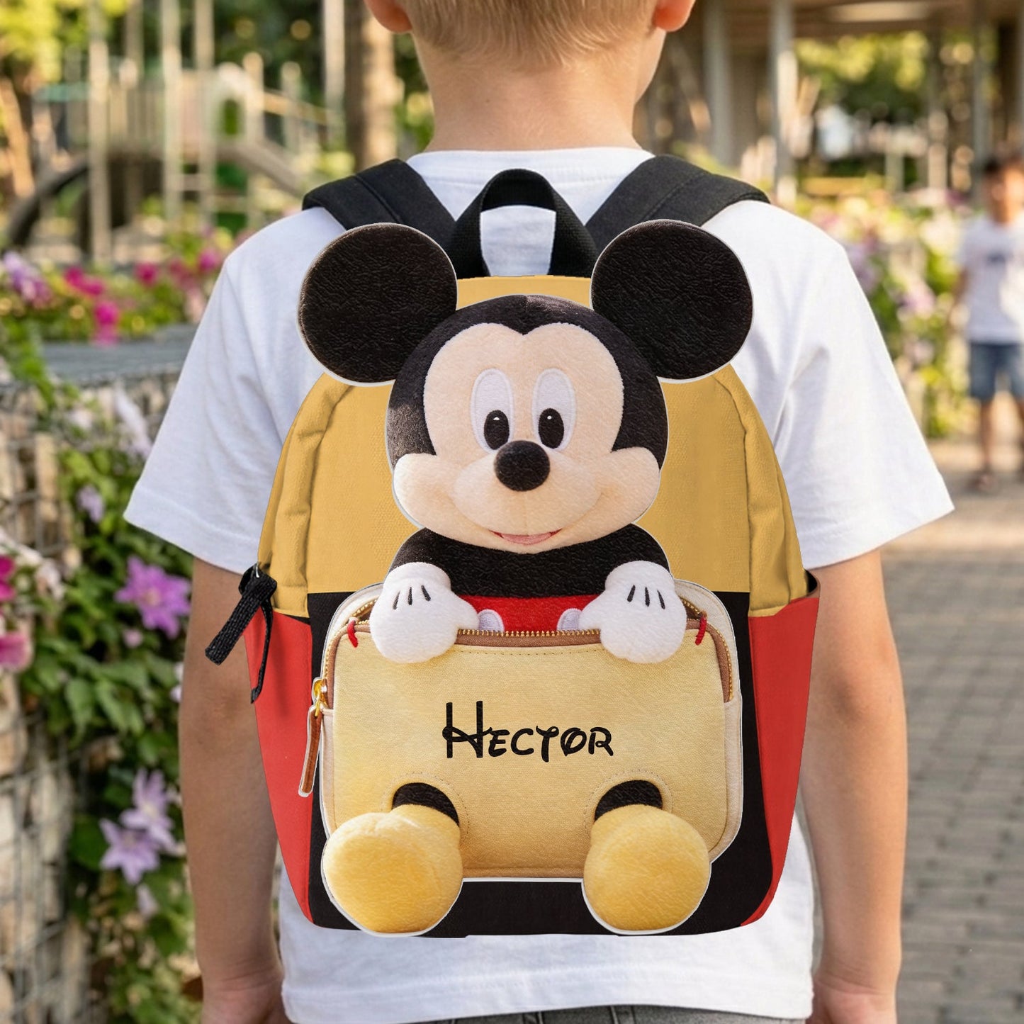 Always Have Your Back - Personalized Mouse Changeable Leather Patch Backpack