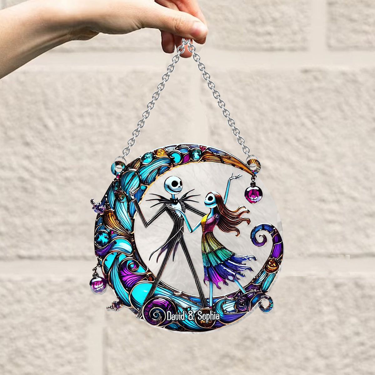Nightmare Couple - Personalized Nightmare Window Hanging Suncatcher Ornament