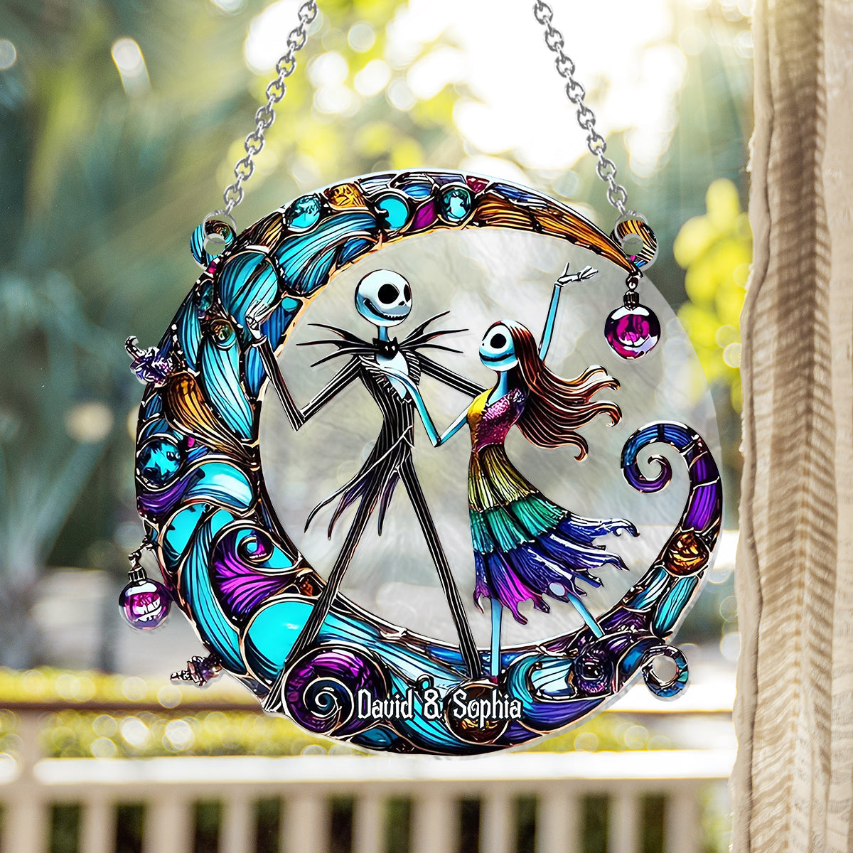 Nightmare Couple - Personalized Nightmare Window Hanging Suncatcher Ornament