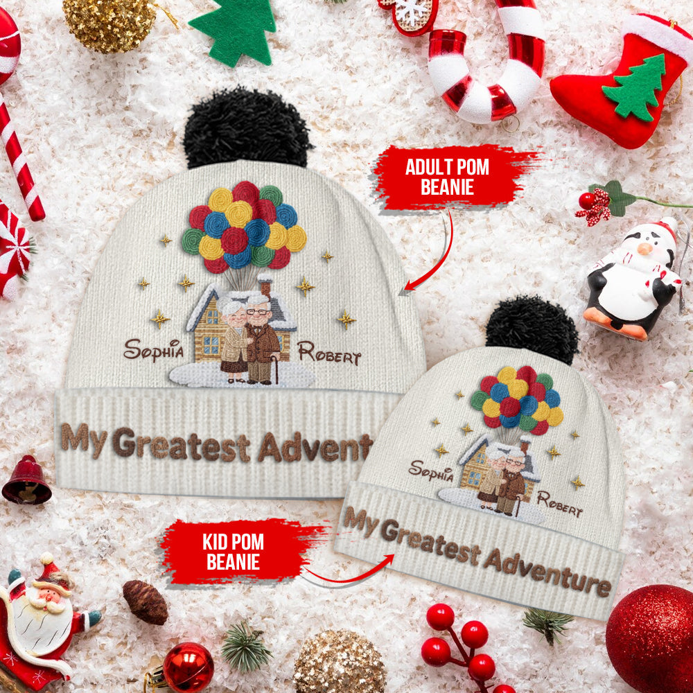 My Greatest Adventure - Personalized Couple Beanie Hat