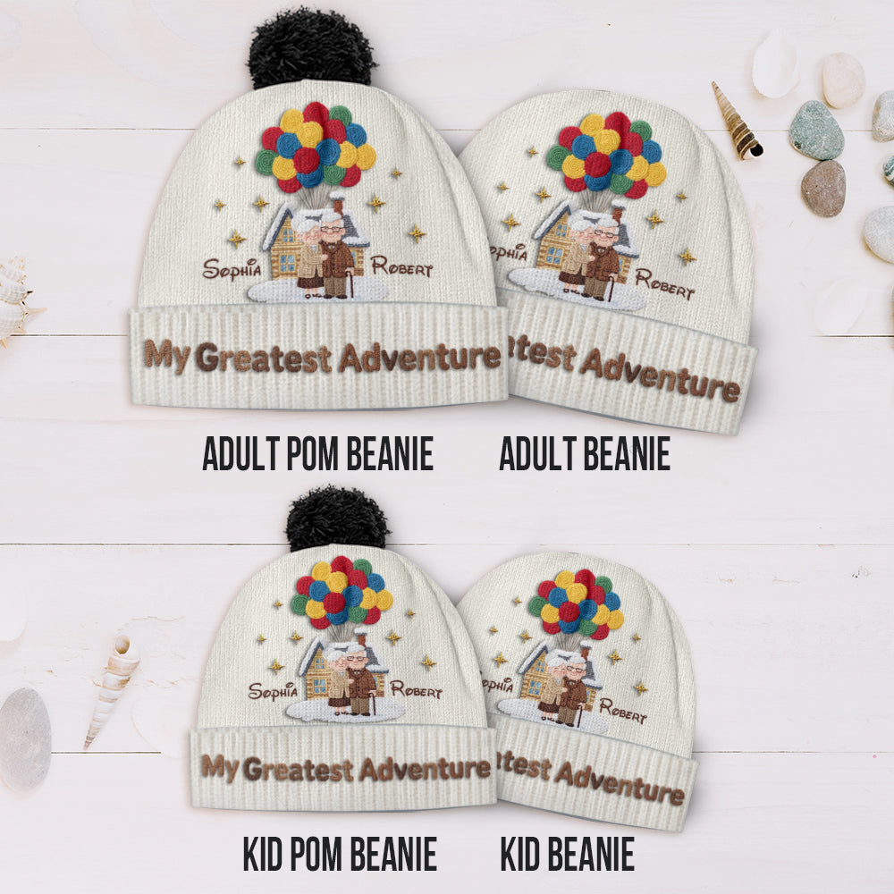 My Greatest Adventure - Personalized Couple Beanie Hat