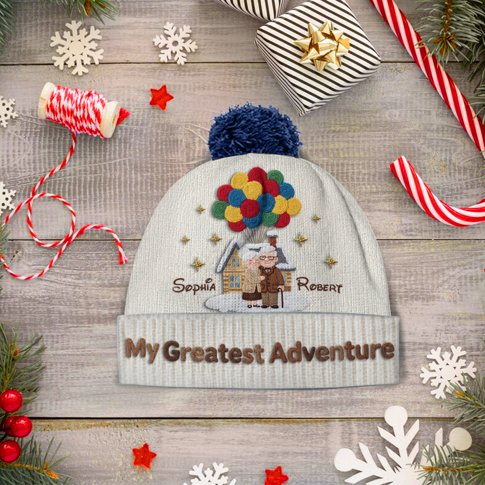 My Greatest Adventure - Personalized Couple Beanie Hat