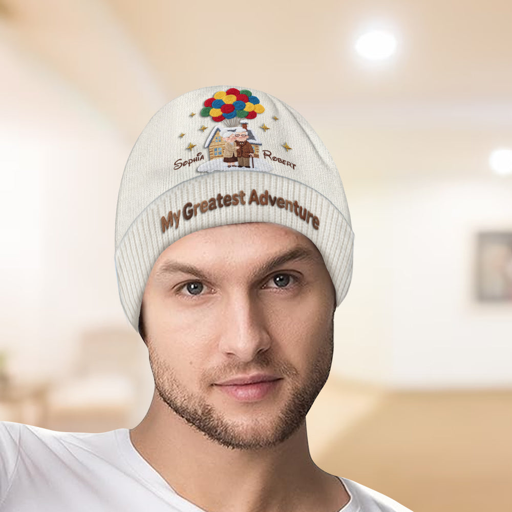 My Greatest Adventure - Personalized Couple Beanie Hat