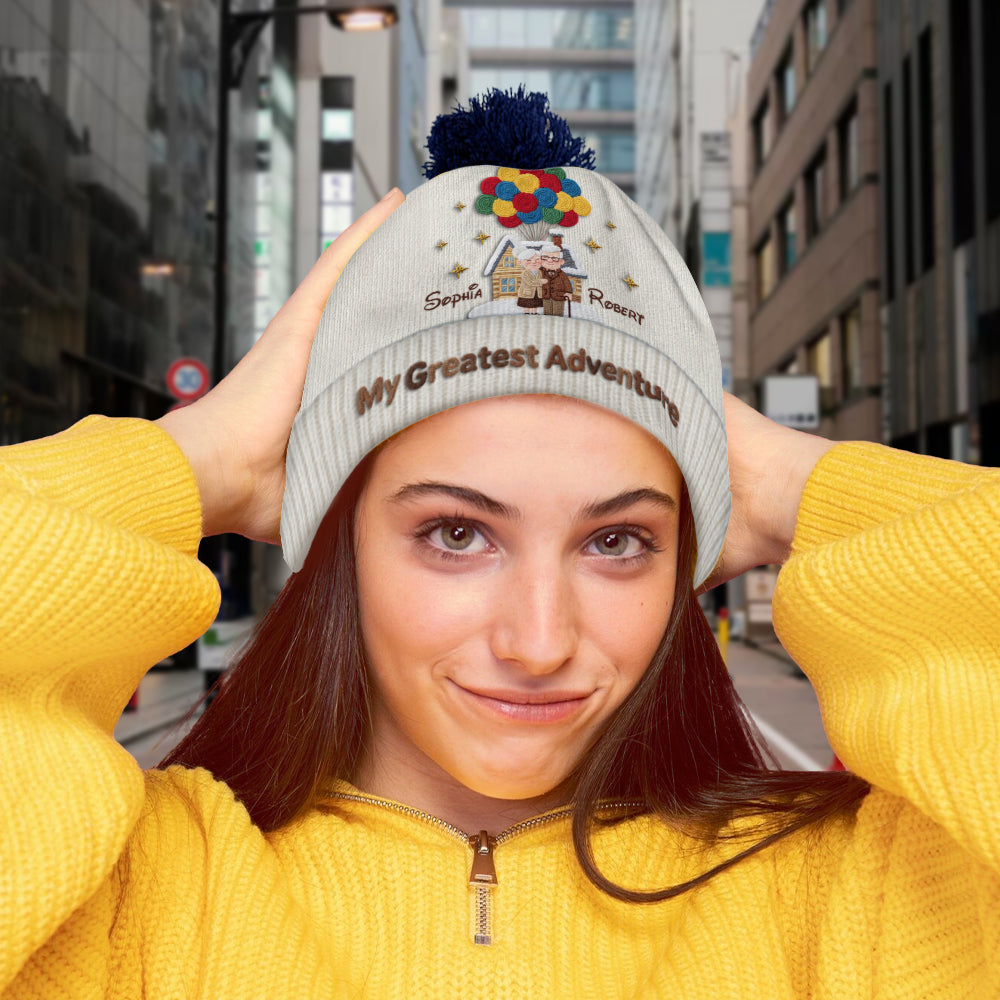 My Greatest Adventure - Personalized Couple Beanie Hat
