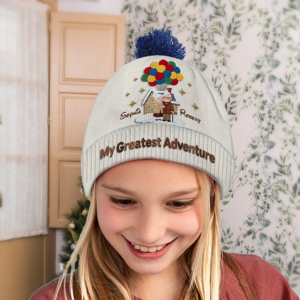 My Greatest Adventure - Personalized Couple Beanie Hat