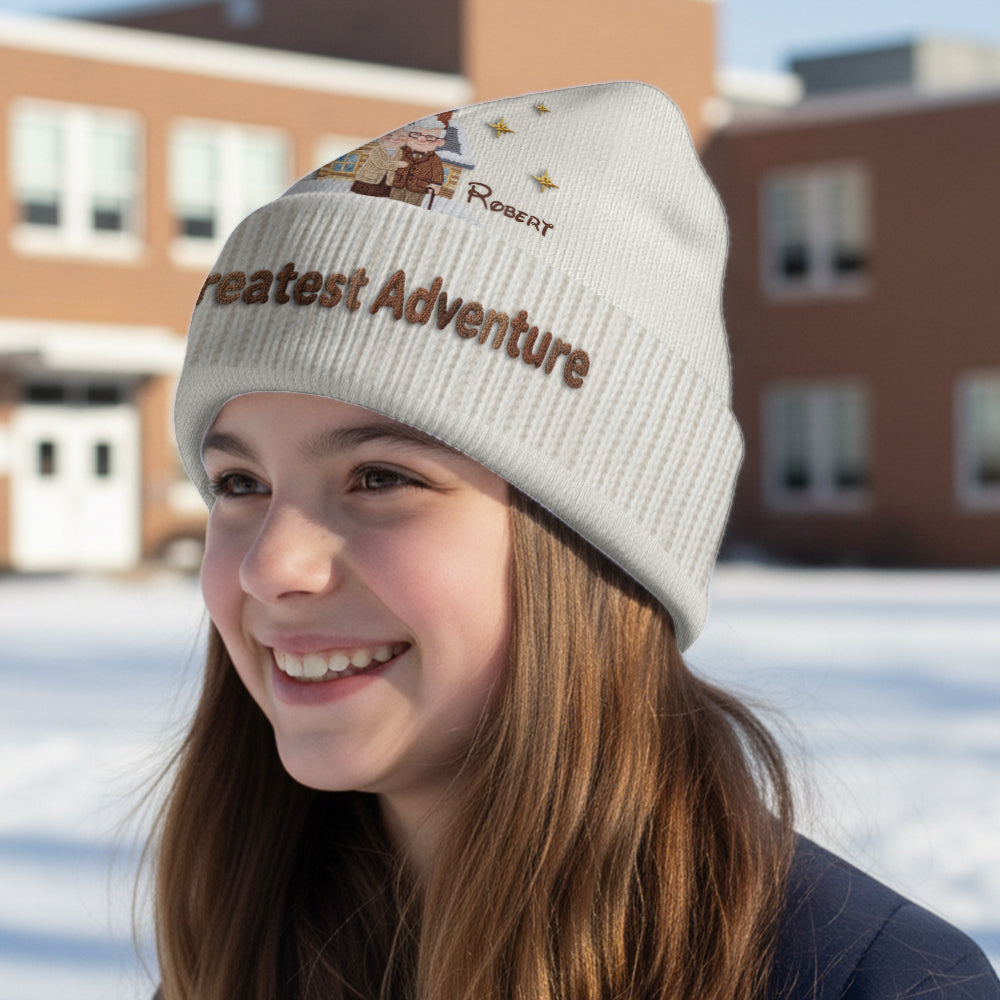 My Greatest Adventure - Personalized Couple Beanie Hat