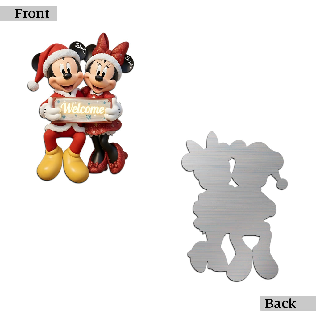 Welcome To Our House - Personalized Mouse Cut Metal Sign