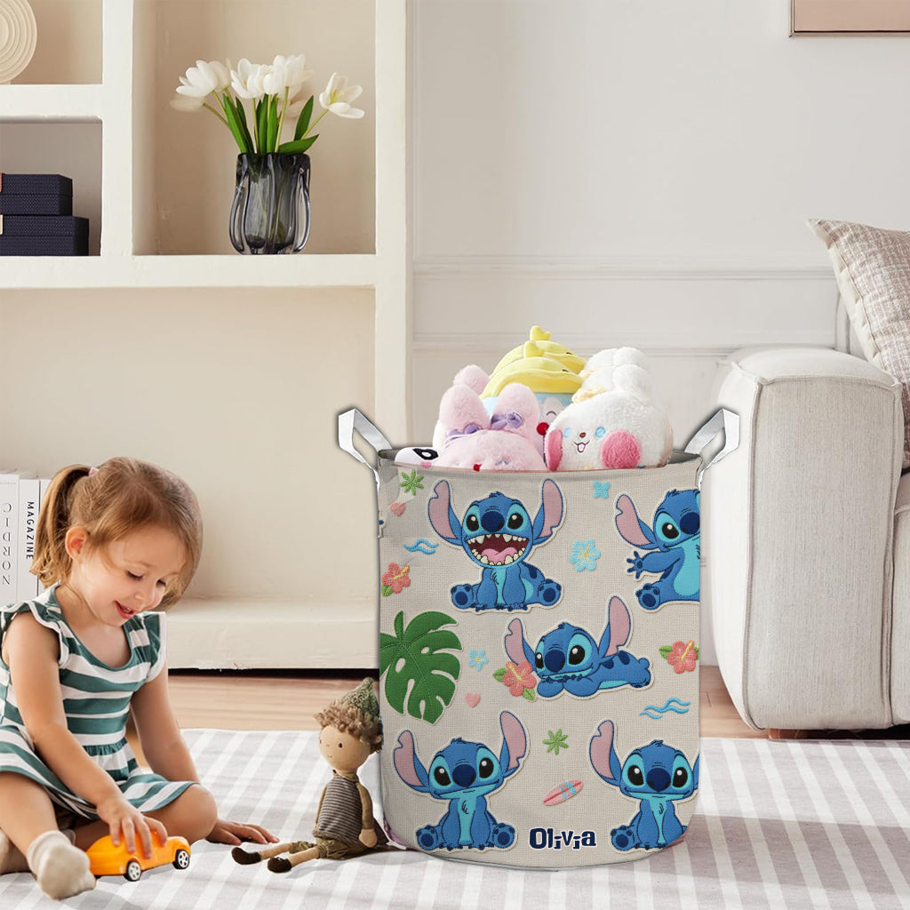 Blue Alien Friend - Personalized Ohana Storage Basket