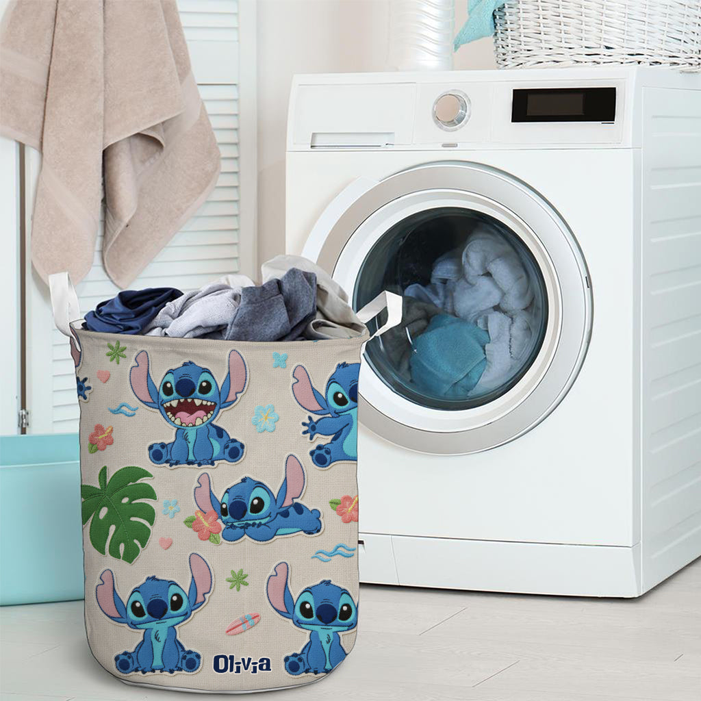 Blue Alien Friend - Personalized Ohana Storage Basket