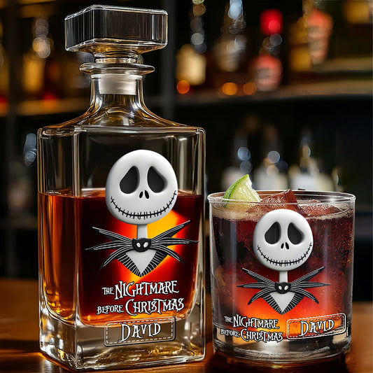 The Nightmare Before Christmas - Personalized Nightmare Whiskey Decanter Set