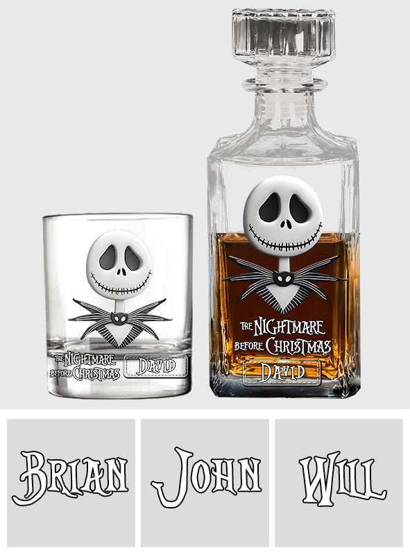 The Nightmare Before Christmas - Personalized Nightmare Whiskey Decanter Set