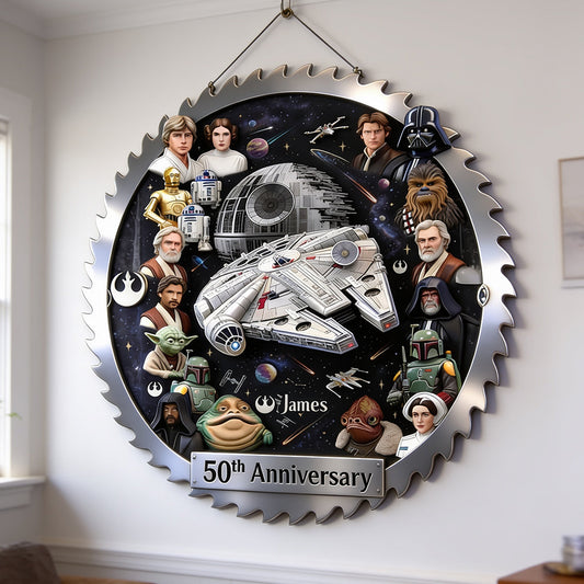 Anniversary - Personalized The Force 3D Printed Cut Metal Sign