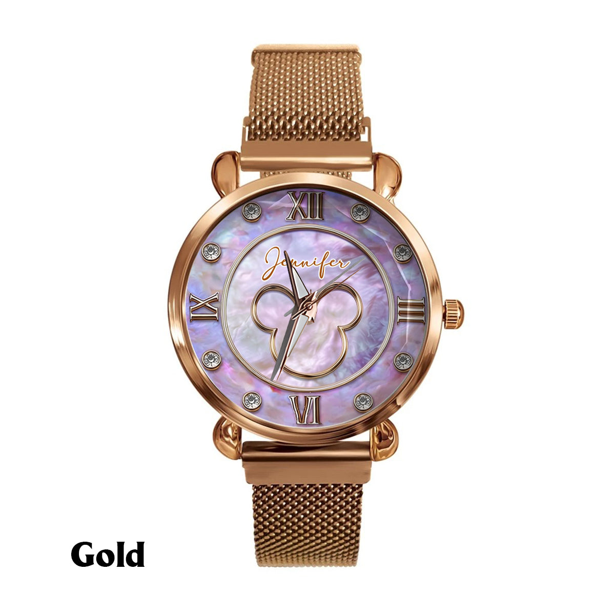 Magical Mother Of Pearl - Personalized Mouse Women Hand Watch