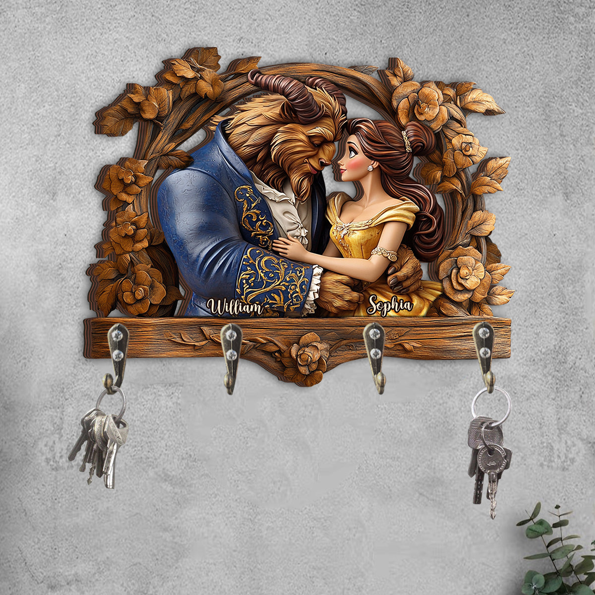 You & Me We Got This - Personalized Mouse Custom Shaped Key Rack